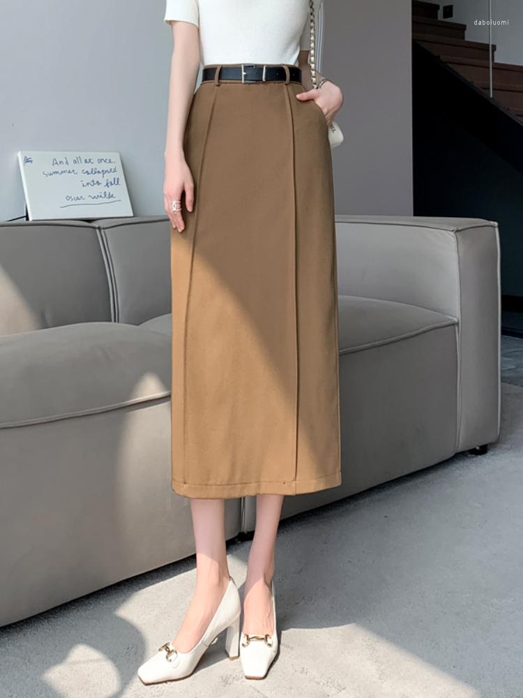 Skirts Spring Summer Office Lady Slim High Waist With Belt Women Fashion Solid Color Vintage Long Skirt, Black
Skirts Spring Summer Office Lady Slim High Waist With Belt Women Fashion Solid Color Vintage Long Skirt, Black
