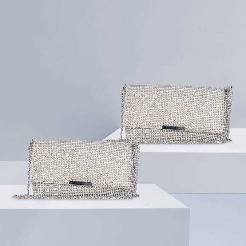Diamond Embedded Ladies Dinner Bag Fashion All Match Shoulder Crossbody Rhinestone Western Style Small Square, Silver2
Diamond Embedded Ladies Dinner Bag Fashion All Match Shoulder Crossbody Rhinestone Western Style Small Square, Silver2