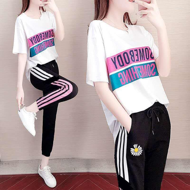 Women' Tracksuits Suit Casual Sports Plus Size 2023 Summer Season Korean Version Of Loose Short-sleeved Pants Student, Main picture suit
Women' Tracksuits Suit Casual Sports Plus Size 2023 Summer Season Korean Version Of Loose Short-sleeved Pants Student, Main picture suit