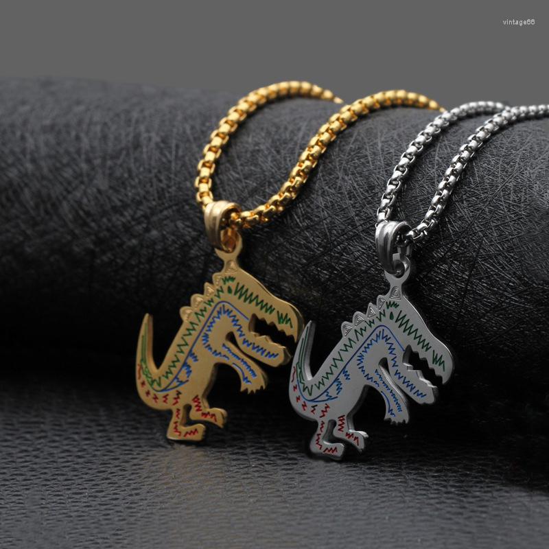 Pendant Necklaces Titanium Steel Cartoon Cute Dinosaur Necklace Punk Retro Tyrannosaurus Stainless Jewelry Gift
Pendant Necklaces Titanium Steel Cartoon Cute Dinosaur Necklace Punk Retro Tyrannosaurus Stainless Jewelry Gift