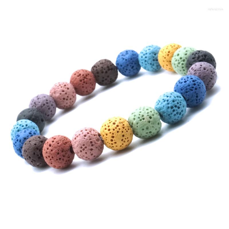 Strand 6pcs 8MM 10MM Colourful Lava Stone Beads Bracelet DIY Essential Oil Diffuser Yoga Jewelry
Strand 6pcs 8MM 10MM Colourful Lava Stone Beads Bracelet DIY Essential Oil Diffuser Yoga Jewelry