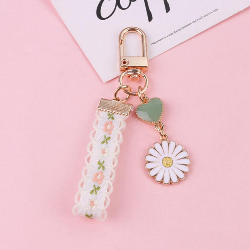Keychains Small Daisy Flower Lace Ribbon Keychain Bell Embroidery Key Ring Women Bag Ornaments Phone Airpods Pendents Gift For Girl
Keychains Small Daisy Flower Lace Ribbon Keychain Bell Embroidery Key Ring Women Bag Ornaments Phone Airpods Pendents Gift For Girl