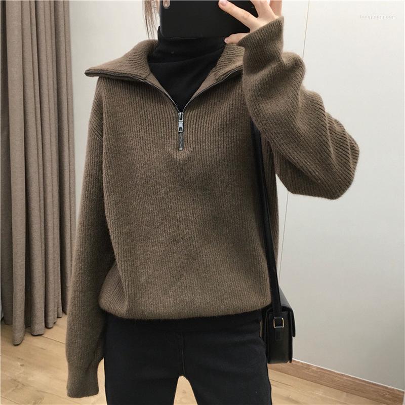 Women's Sweaters 2023 Women's Turtleneck Zippers Fashion Women Solid Green Blue Pullover Long Sleeve Casual Knitted Sweater Woman Winter
Women's Sweaters 2023 Women's Turtleneck Zippers Fashion Women Solid Green Blue Pullover Long Sleeve Casual Knitted Sweater Woman Winter