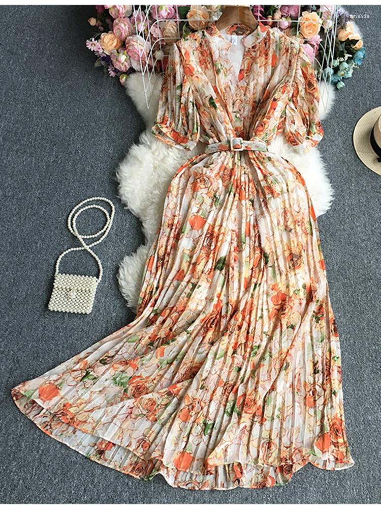 Party Dresses Women Spring Dress 2023 Printing Belt Temperament Floral Short Sleeve Casual Socket High Waist V-neck A-line D2305, Red
Party Dresses Women Spring Dress 2023 Printing Belt Temperament Floral Short Sleeve Casual Socket High Waist V-neck A-line D2305, Red
