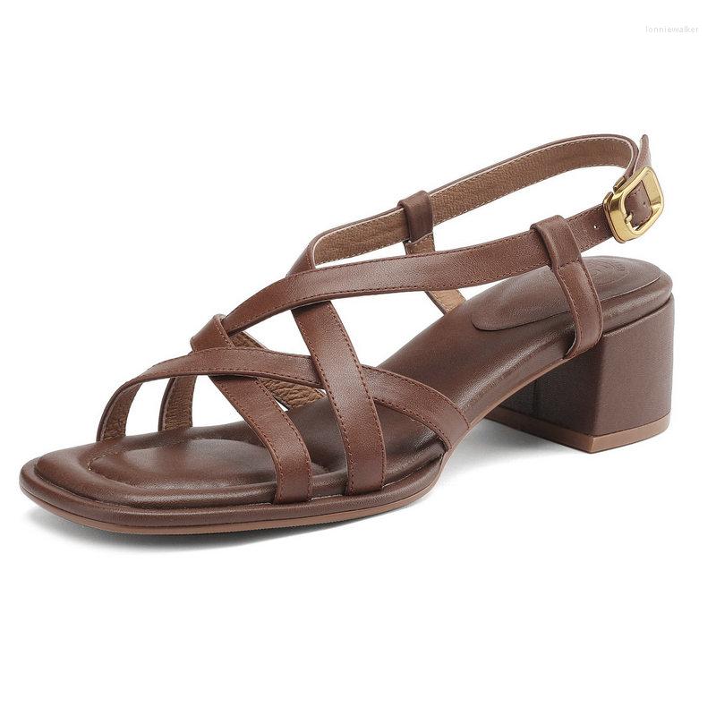 Sandals 2023 Summer Retro Cross Strap Women Genuine Leather Thick High Heels Shoes Woman Large Size 41 42, Beige
Sandals 2023 Summer Retro Cross Strap Women Genuine Leather Thick High Heels Shoes Woman Large Size 41 42, Beige
