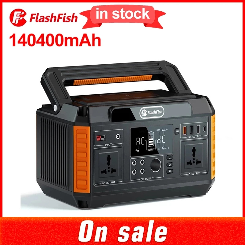 Flashfish 560W Power Station 220V 110V 520Wh 140400mAh Solar Generator 100W Solar Panel CPAP Battery Backup Power Emergency
Flashfish 560W Power Station 220V 110V 520Wh 140400mAh Solar Generator 100W Solar Panel CPAP Battery Backup Power Emergency