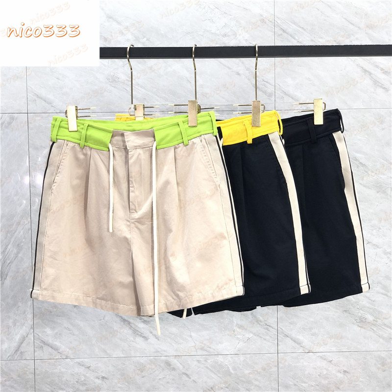 23ss New shorts black white stripes stitching collision color men and women work shorts loose casual fivepart pants, #01
23ss New shorts black white stripes stitching collision color men and women work shorts loose casual fivepart pants, #01