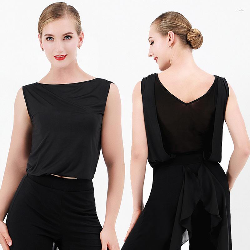 Stage Wear Mesh Ballroom Dance Tops Women Latin Practice Modern Outfit Costume Salsa Dancewear Designer Clothes DL8064, Black
Stage Wear Mesh Ballroom Dance Tops Women Latin Practice Modern Outfit Costume Salsa Dancewear Designer Clothes DL8064, Black