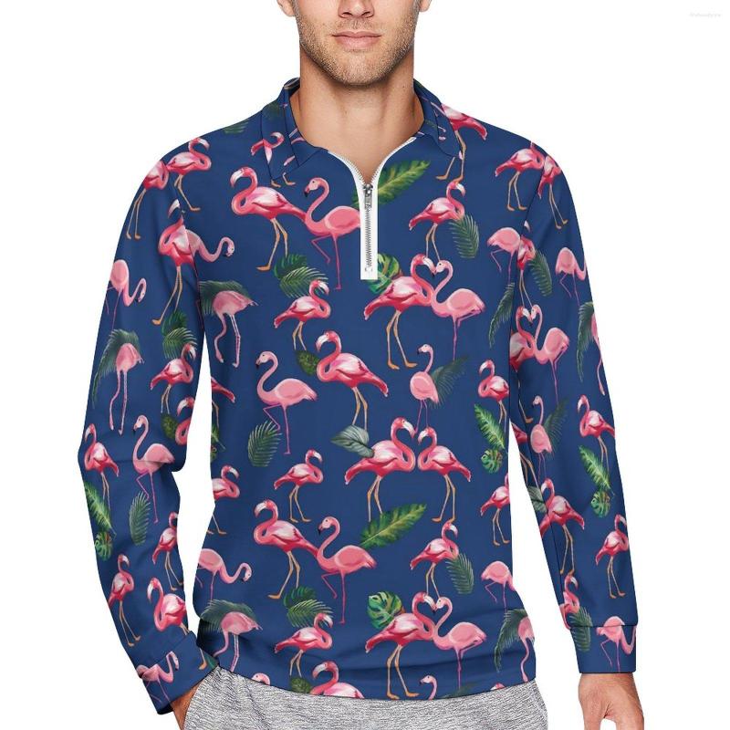 Men' Polos Tropical Birds Print Casual T-Shirts Pink Flamingos Polo Shirts Man Trendy Shirt Autumn Long-Sleeved Design Tops Big Size 6XL, Style-1
Men' Polos Tropical Birds Print Casual T-Shirts Pink Flamingos Polo Shirts Man Trendy Shirt Autumn Long-Sleeved Design Tops Big Size 6XL, Style-1