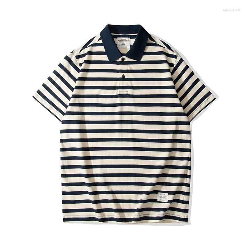 Men's Polos Summer American Retro Navy Stripe Fashion Polo Shirt Men's Simple Pure Cotton Short Sleeve Youth Casual T-shir, Picture1
Men's Polos Summer American Retro Navy Stripe Fashion Polo Shirt Men's Simple Pure Cotton Short Sleeve Youth Casual T-shir, Picture1