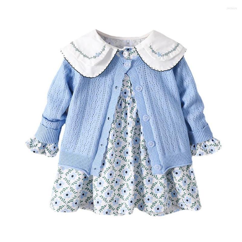 Clothing Sets Spring Autumn Baby Girls Clothes Set Kids Knitted Sweater Cardigan Floral Dress Children's Pastoral Style Toddler Girl, Blue
Clothing Sets Spring Autumn Baby Girls Clothes Set Kids Knitted Sweater Cardigan Floral Dress Children's Pastoral Style Toddler Girl, Blue