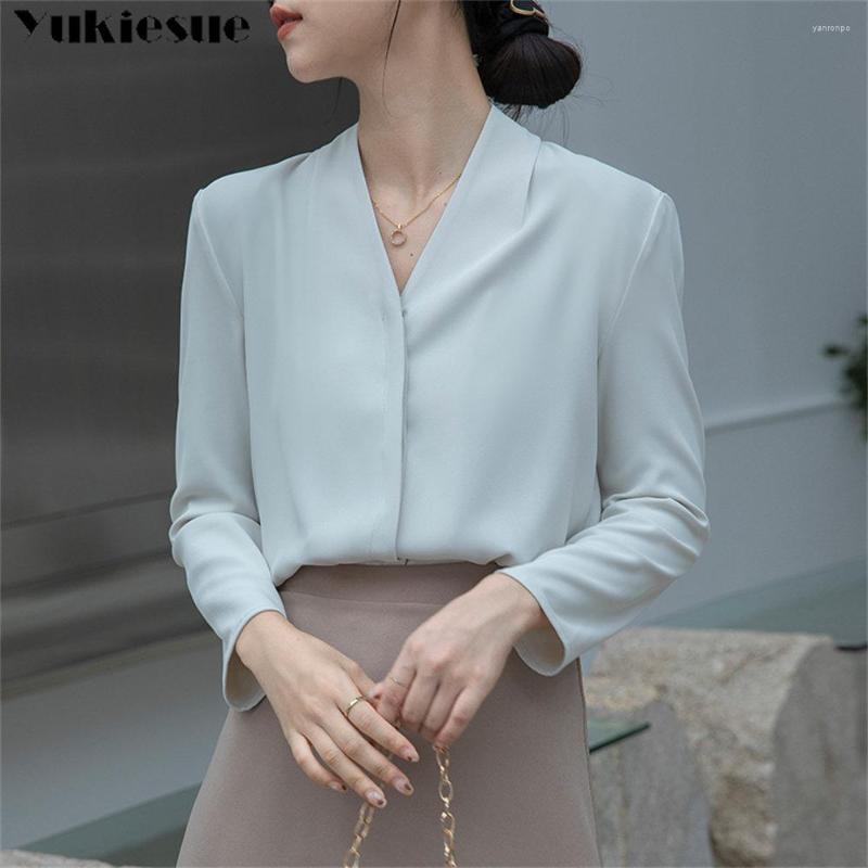 Women' Blouses Spring Autumn Korean Stytle Fashion Elegant Harajuku V-Neck Chiffon Blouse Shirt Tops Women Long Sleeve Office Lady, Creamy-white
Women' Blouses Spring Autumn Korean Stytle Fashion Elegant Harajuku V-Neck Chiffon Blouse Shirt Tops Women Long Sleeve Office Lady, Creamy-white