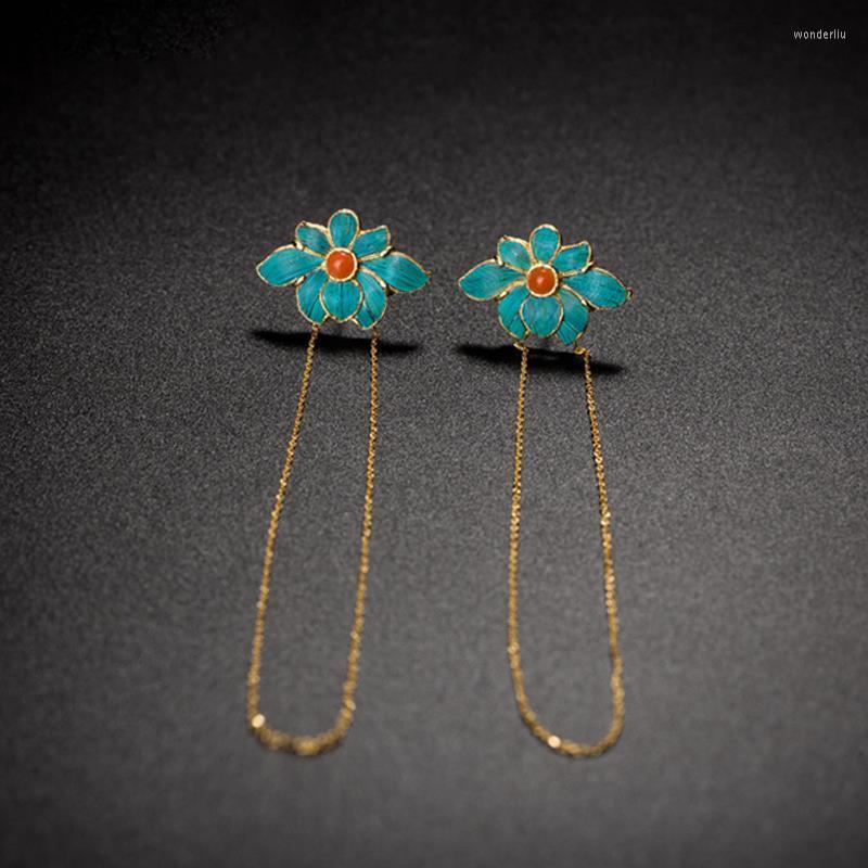 Dangle Earrings Original Design Drop Glue Enamel Porcelain Lotus Fringed Chinese Retro Court Style Elegant Charm Women's Silver Jewelry
Dangle Earrings Original Design Drop Glue Enamel Porcelain Lotus Fringed Chinese Retro Court Style Elegant Charm Women's Silver Jewelry