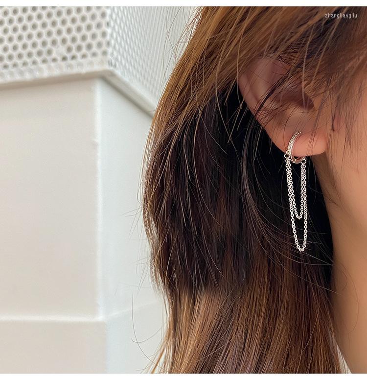 Dangle Earrings S925 Sterling Silver Ear Buckle Smple Fashion Long Tassel Chain Zircon For Women Exaggerated Style Jewelry
Dangle Earrings S925 Sterling Silver Ear Buckle Smple Fashion Long Tassel Chain Zircon For Women Exaggerated Style Jewelry
