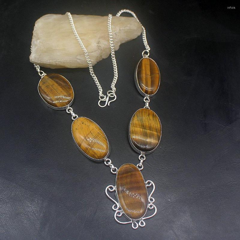 Chains Hermosa Jewelry Fantasy Charm Gold Tigers Eye Unique Silver Color Chain Necklace For Women Ladies Gift 20234974
Chains Hermosa Jewelry Fantasy Charm Gold Tigers Eye Unique Silver Color Chain Necklace For Women Ladies Gift 20234974