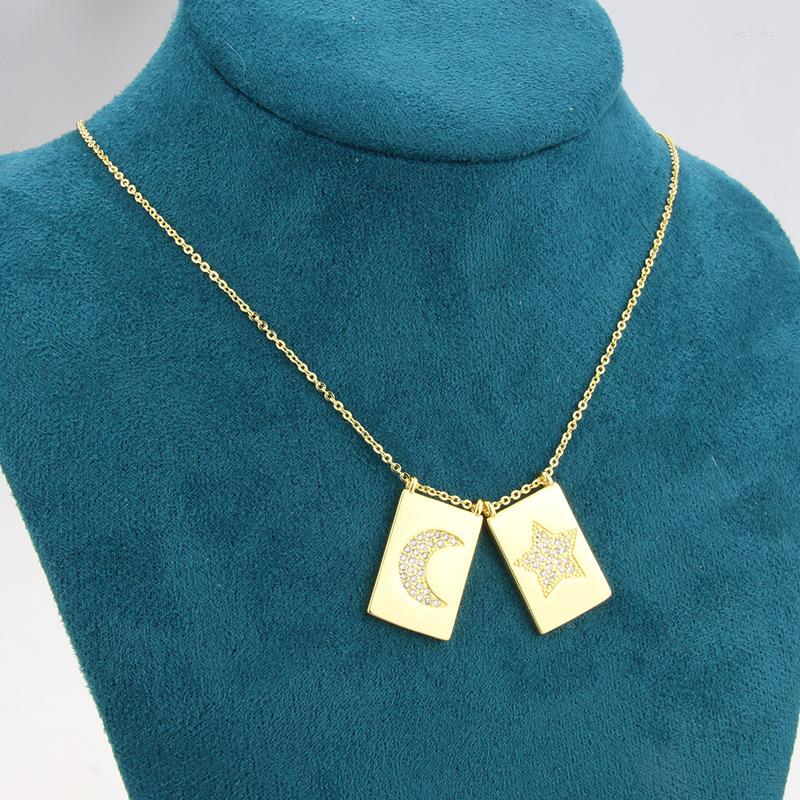 Pendant Necklaces Trendy Geometric Square Charming Zircon Moon Star Clavicle Chains Necklace For Women Female Gifts
Pendant Necklaces Trendy Geometric Square Charming Zircon Moon Star Clavicle Chains Necklace For Women Female Gifts