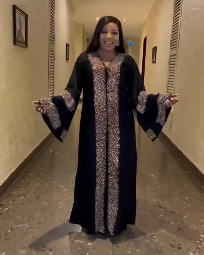Ethnic Clothing 2023 African Dresses For Women Summer Long Sleeve Black V-neck Dress Robes Clothes
Ethnic Clothing 2023 African Dresses For Women Summer Long Sleeve Black V-neck Dress Robes Clothes