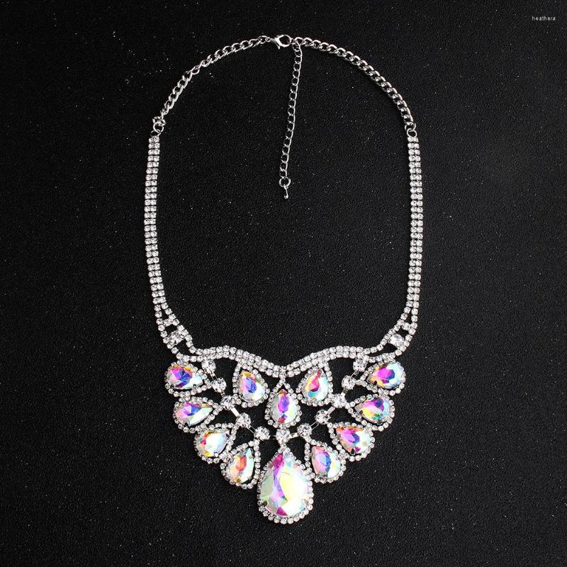 Chains Classic Atmosphere Bridal Necklace For Women Dresses Accessories Colorful Crystal Water Drop Wedding Dress Collarbone
Chains Classic Atmosphere Bridal Necklace For Women Dresses Accessories Colorful Crystal Water Drop Wedding Dress Collarbone