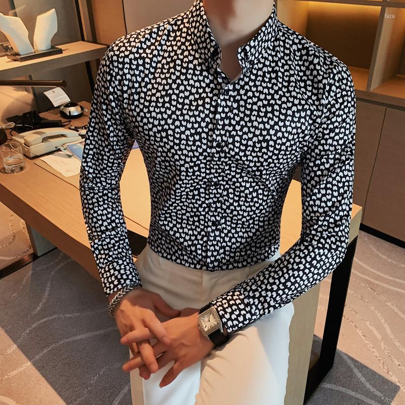 Men's Casual Shirts Men Boutique Printed Dress Male Lattice Long Sleeve Slim Social Party Nightclub Tuxedo British Style, 09
Men's Casual Shirts Men Boutique Printed Dress Male Lattice Long Sleeve Slim Social Party Nightclub Tuxedo British Style, 09