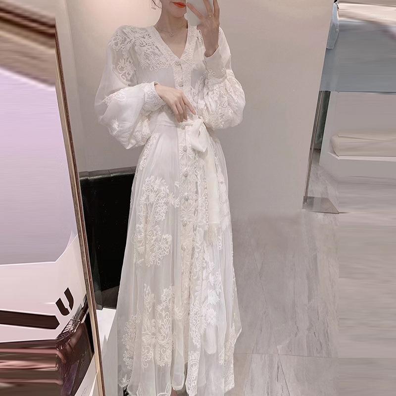 Casual Dresses Spring Summer Fashion 2023 Women Lantern Long Sleeve Embroidery White Elegant Pearl Button Belt Camis 2 Piece Set Dress
Casual Dresses Spring Summer Fashion 2023 Women Lantern Long Sleeve Embroidery White Elegant Pearl Button Belt Camis 2 Piece Set Dress