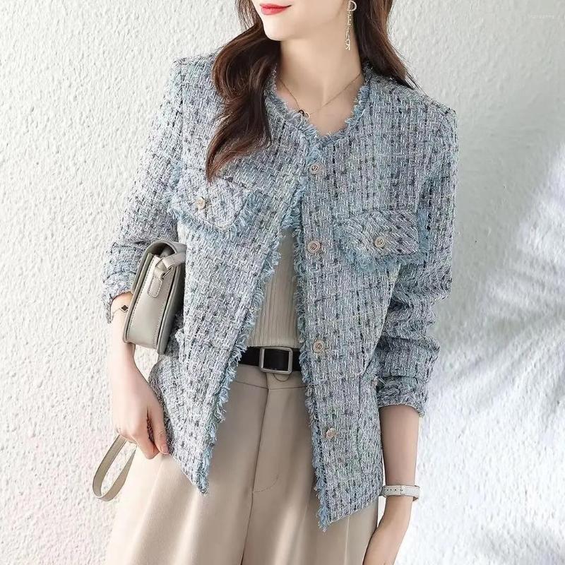 Women's Jackets 2023 Spring Autumn Tweed Knitting Single Breasted Women's Temperament Short Coats Jacket, Sky blue
Women's Jackets 2023 Spring Autumn Tweed Knitting Single Breasted Women's Temperament Short Coats Jacket, Sky blue