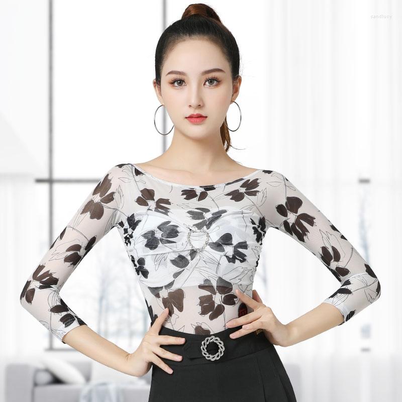 Stage Wear Ballroom Dance Tops Mesh Printing Leopard High-end Adult Latin Costumes International Standard Modern Clothes, White
Stage Wear Ballroom Dance Tops Mesh Printing Leopard High-end Adult Latin Costumes International Standard Modern Clothes, White