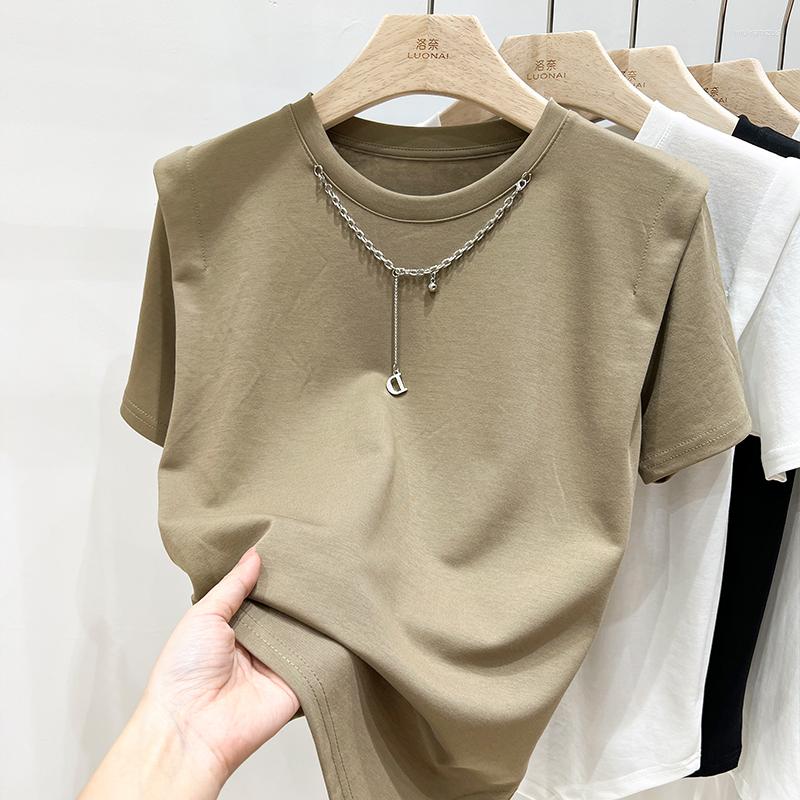 Women' T Shirts White Solid Women T-Shirts Summer Design 2023 Chain Slim Short-Sleeved Casual All Match Female Pulls Tops Tees, Black
Women' T Shirts White Solid Women T-Shirts Summer Design 2023 Chain Slim Short-Sleeved Casual All Match Female Pulls Tops Tees, Black