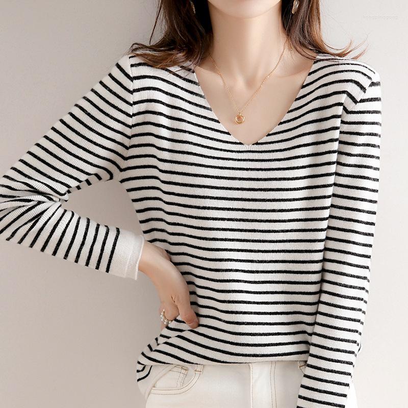Women's Sweaters Autumn And Winter Urban Casual Striped V-neck Women's Bottoming Shirt Thin European Station Pullover Wool Knitted, Black
Women's Sweaters Autumn And Winter Urban Casual Striped V-neck Women's Bottoming Shirt Thin European Station Pullover Wool Knitted, Black