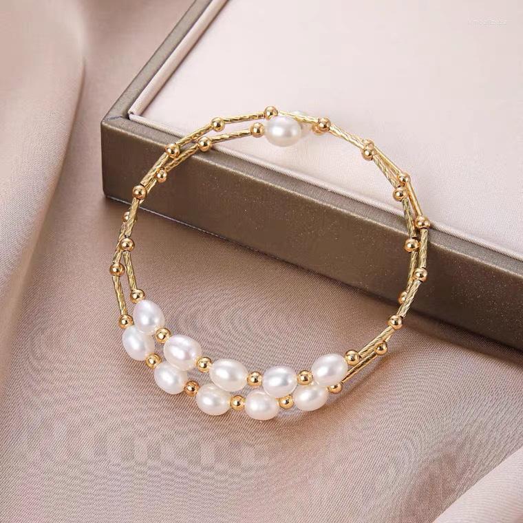 Strand Elegant Natural Freshwater Pearl Bangle Elastic Rice Bracelet Jewelry Women Gifts
Strand Elegant Natural Freshwater Pearl Bangle Elastic Rice Bracelet Jewelry Women Gifts