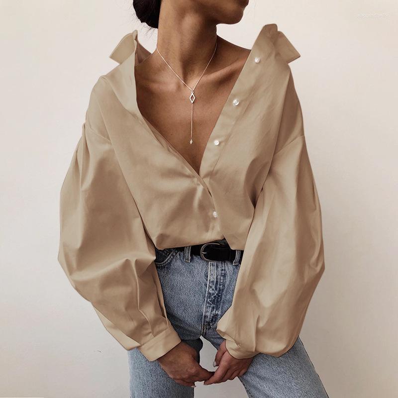 Women's Blouses European And American Cardigan Breasted Long-sleeved Shirt Korean Women's Spring Design Sense Lantern Sleeve Lapel Loose, White
Women's Blouses European And American Cardigan Breasted Long-sleeved Shirt Korean Women's Spring Design Sense Lantern Sleeve Lapel Loose, White