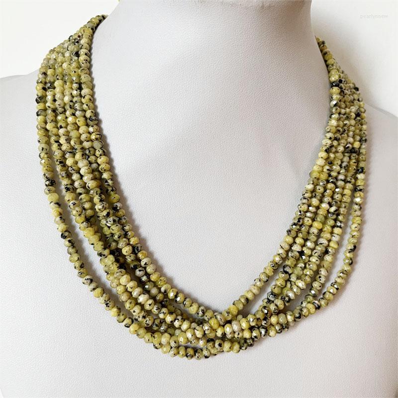 Chains 3 4MM Faceted Yellow Turquoise Necklace Vintage Natural Stone Jewelry Noble Exquisite Beaded Chain Choker Collier 1/3/6 Layers
Chains 3 4MM Faceted Yellow Turquoise Necklace Vintage Natural Stone Jewelry Noble Exquisite Beaded Chain Choker Collier 1/3/6 Layers