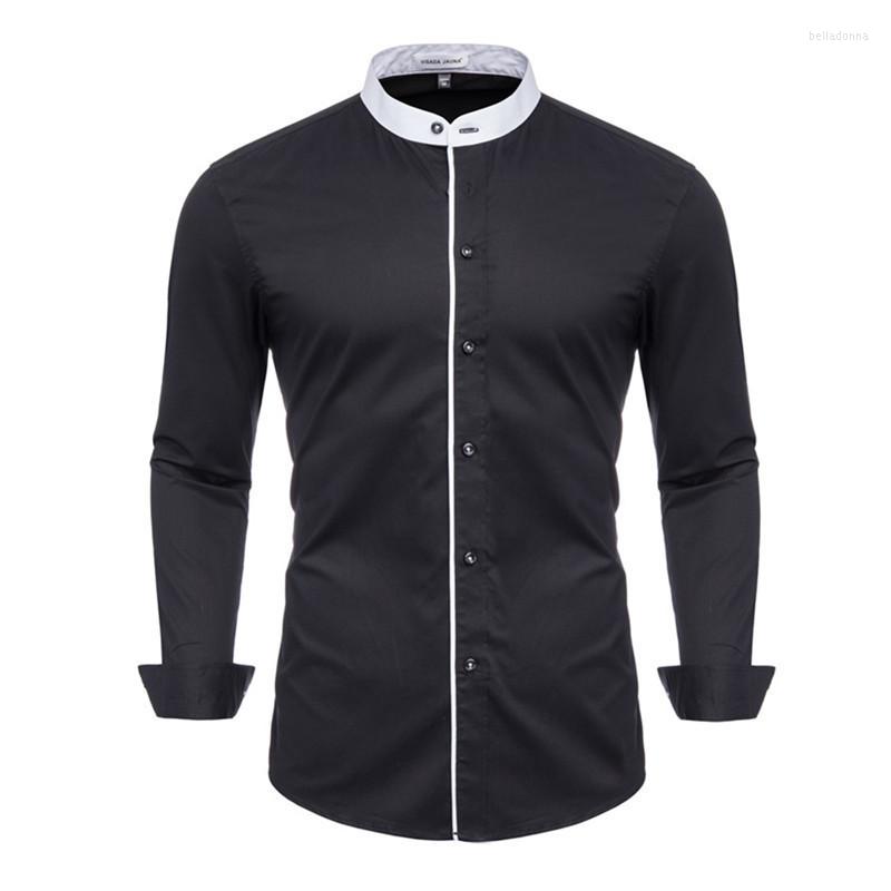 Men's Dress Shirts DA JAUNA Shirt Mens Fashion Contrast Stand Collar Europe And America Slim Long Sleeve Size M-3XL TLH26, Black
Men's Dress Shirts DA JAUNA Shirt Mens Fashion Contrast Stand Collar Europe And America Slim Long Sleeve Size M-3XL TLH26, Black