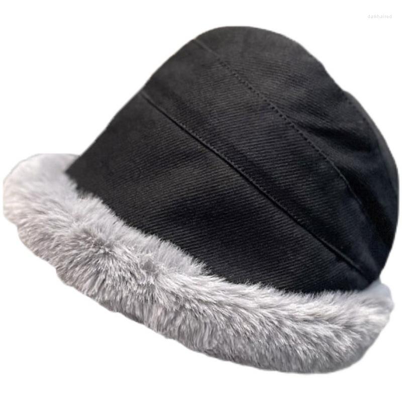 Berets Female Winter Fashion Plush Lamb Wool Leisure Wide Brim Warm Basin Hat, Black
Berets Female Winter Fashion Plush Lamb Wool Leisure Wide Brim Warm Basin Hat, Black