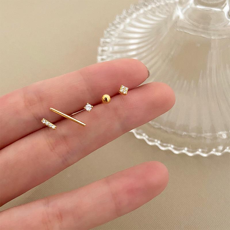 Stud Earrings 5pcs/set Gold Zircon Earring Set For Women Simple Cute Small Fashion Koeran Brincos Jewelry
Stud Earrings 5pcs/set Gold Zircon Earring Set For Women Simple Cute Small Fashion Koeran Brincos Jewelry