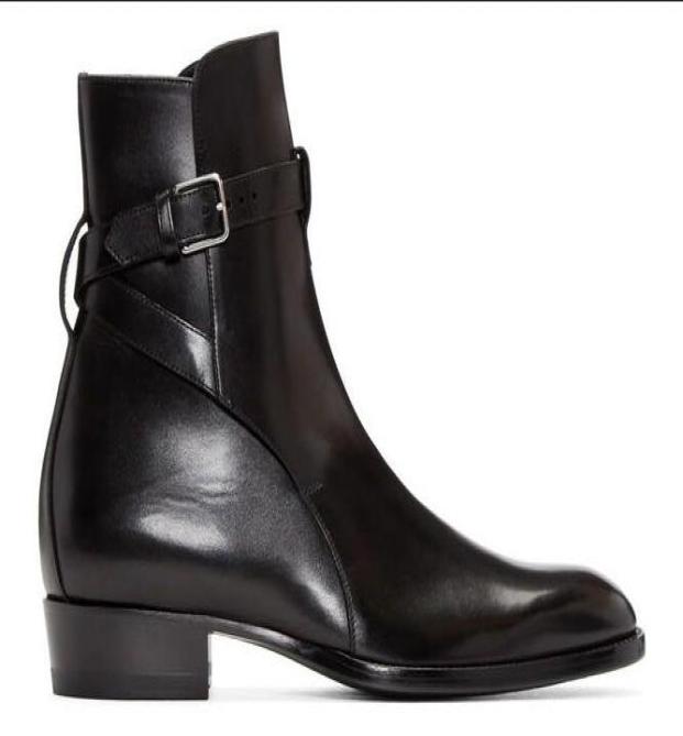 Men Wyatt Biker Boots Stacked Heel Genuine leather Anke Boot Men Battle Booties Plus Size 38467173810