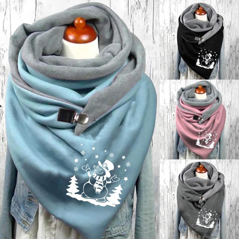 Scarves Snowman Printing Button Shawls Wrap Casual Foulard Femme Winter Warm Women Christmas Gift
Scarves Snowman Printing Button Shawls Wrap Casual Foulard Femme Winter Warm Women Christmas Gift