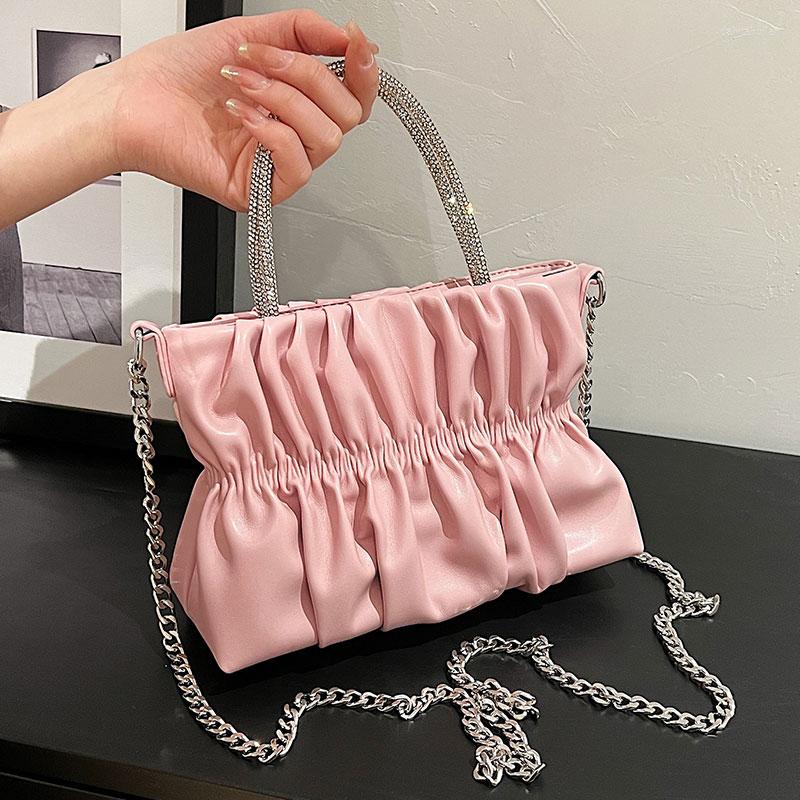 Evening Bags Luxury Rhinestone Chain Totes Party Handbags Women Crossbody Shoulder Designer Pleated Clouds Messenger, Beige
Evening Bags Luxury Rhinestone Chain Totes Party Handbags Women Crossbody Shoulder Designer Pleated Clouds Messenger, Beige
