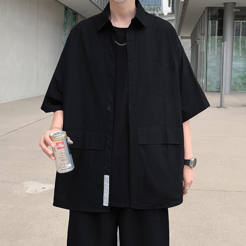 Men's Casual Shirts Solid Color Short-sleeved Shirt Men's Summer Loose Student Handsome Simple Work Top Trend, Ad637-7
Men's Casual Shirts Solid Color Short-sleeved Shirt Men's Summer Loose Student Handsome Simple Work Top Trend, Ad637-7