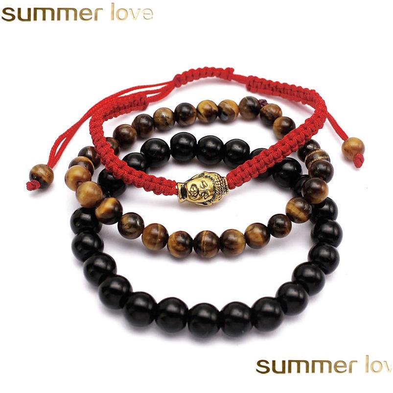Beaded 3 Pcs/ Lot Beads Bracelets Red String Rope Braided Bracelet Men Bead Buddha Tiger Eye Black Natural Stone Wholesale Jewelry F Dhzjm
Beaded 3 Pcs/ Lot Beads Bracelets Red String Rope Braided Bracelet Men Bead Buddha Tiger Eye Black Natural Stone Wholesale Jewelry F Dhzjm
