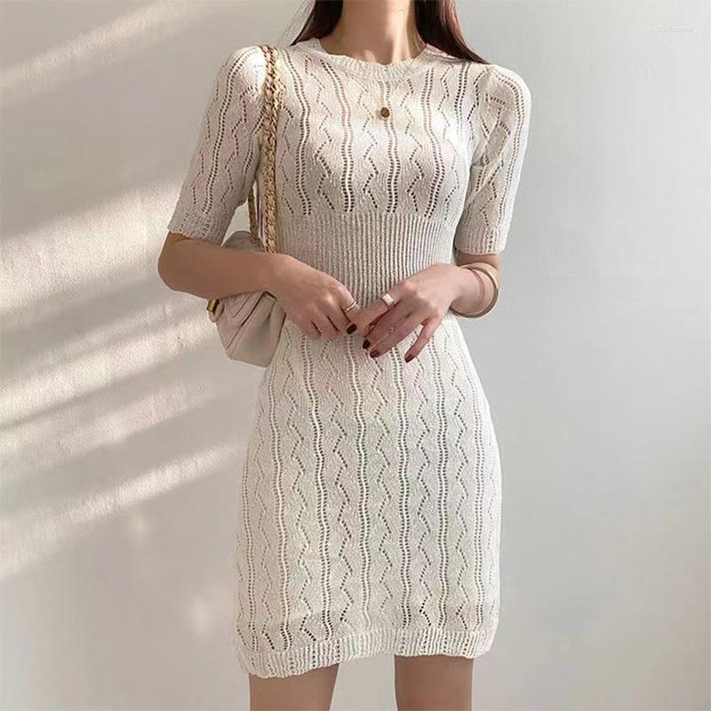 Party Dresses 2023 Summer Korean Version Micro Transparent Hollow Out Short Sleeve Round Neck High-End Temperament Soft Thin Knitted Dress, Black
Party Dresses 2023 Summer Korean Version Micro Transparent Hollow Out Short Sleeve Round Neck High-End Temperament Soft Thin Knitted Dress, Black