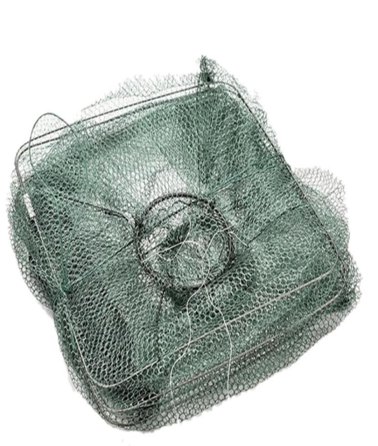 New Folding Fish Minnow Crab Fishing Bait Shrimp Trap Cast Net Cage Fi