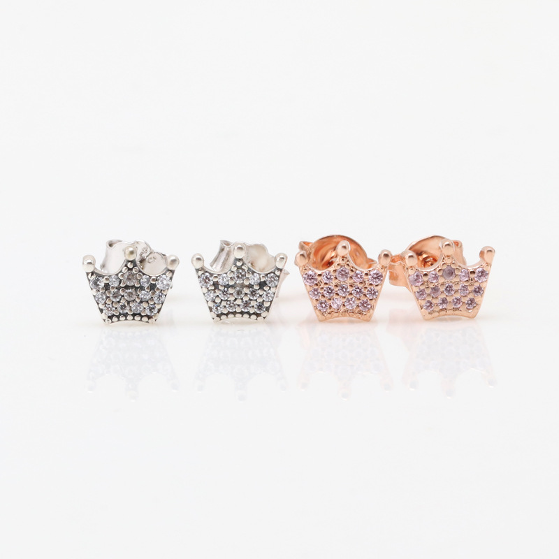 Fashion Shiny CZ Diamond Stud Earrings for Doreilles clous 925 Sterling Silver Magic crown Earring set for Women Girls
Fashion Shiny CZ Diamond Stud Earrings for Doreilles clous 925 Sterling Silver Magic crown Earring set for Women Girls