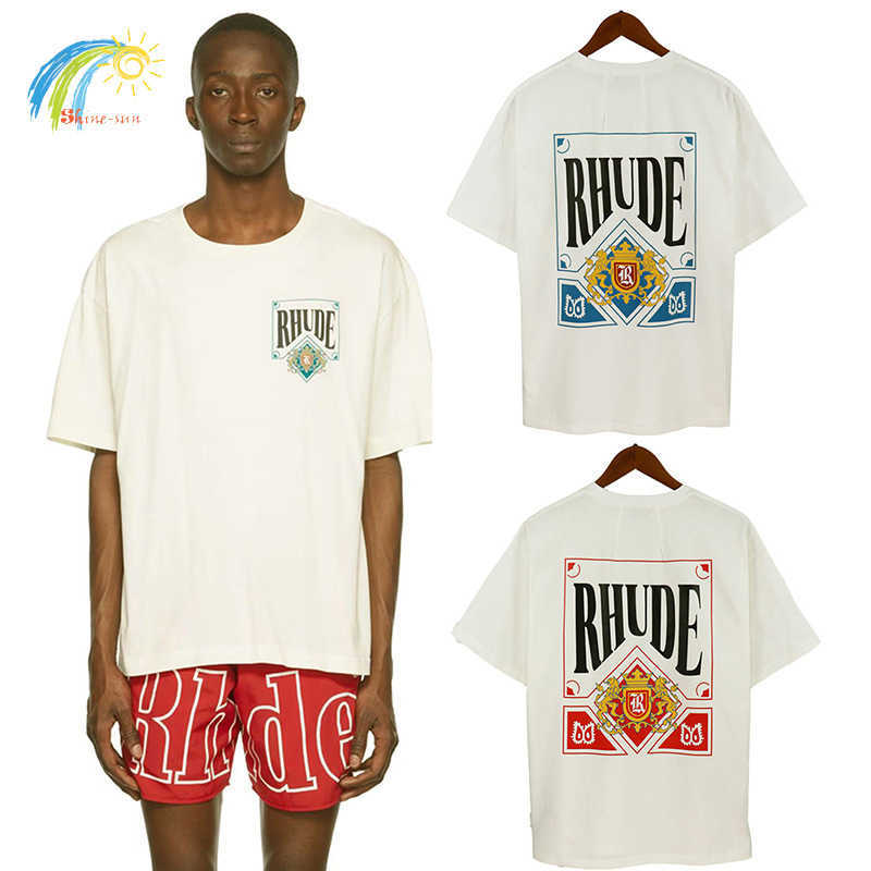 Men's Hoodies Sweatshirts Blue Red Card Printing RHUDE T Shirts Men Women Oversized Fashion Casual White Tee High Quality Summer Classic Short Sleeve
Men's Hoodies Sweatshirts Blue Red Card Printing RHUDE T Shirts Men Women Oversized Fashion Casual White Tee High Quality Summer Classic Short Sleeve