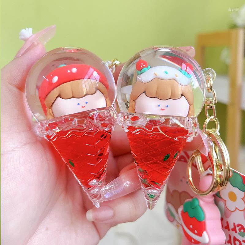 Keychains Strawberry Bobo Cream Oil Keychain Pendant Floating Quicksand Keyring Women Men Car Bag Key Holder Gifts
Keychains Strawberry Bobo Cream Oil Keychain Pendant Floating Quicksand Keyring Women Men Car Bag Key Holder Gifts