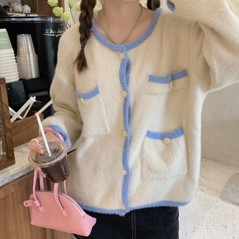 Women' Knits Warm Knitted Kawaii Cashmere Sweater Women Loose Korean Fashion Button-down Cardigan Long Sleeve Sweet Coat Autumn Winter 2023, Blue
Women' Knits Warm Knitted Kawaii Cashmere Sweater Women Loose Korean Fashion Button-down Cardigan Long Sleeve Sweet Coat Autumn Winter 2023, Blue