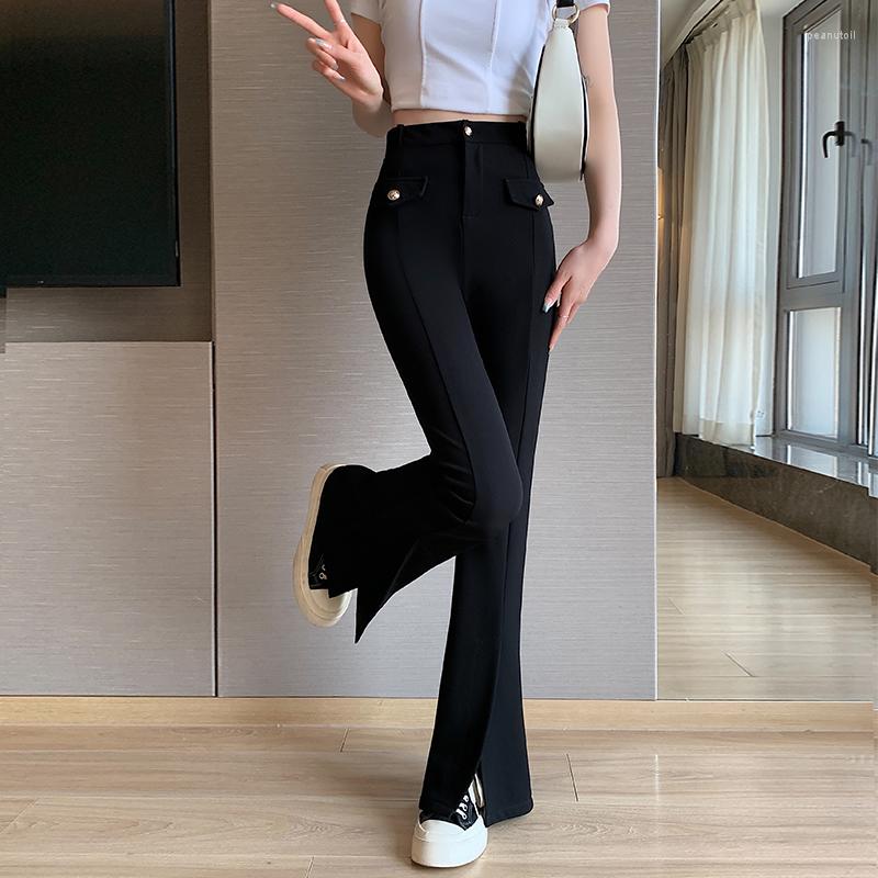 Women' Pants Women Clothes Black Split Pant Spring Solid Skinny Wide Leg Casual High Waist Straight Trousers Full Length Female 3728
Women' Pants Women Clothes Black Split Pant Spring Solid Skinny Wide Leg Casual High Waist Straight Trousers Full Length Female 3728