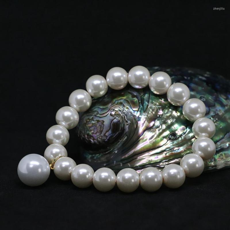 Strand Wholesale Price White 10mm Round Imitation Shell Pearl Women Elastic Rope Bracelet Elegant Party Gift Jewelry 7.5inch B1715
Strand Wholesale Price White 10mm Round Imitation Shell Pearl Women Elastic Rope Bracelet Elegant Party Gift Jewelry 7.5inch B1715