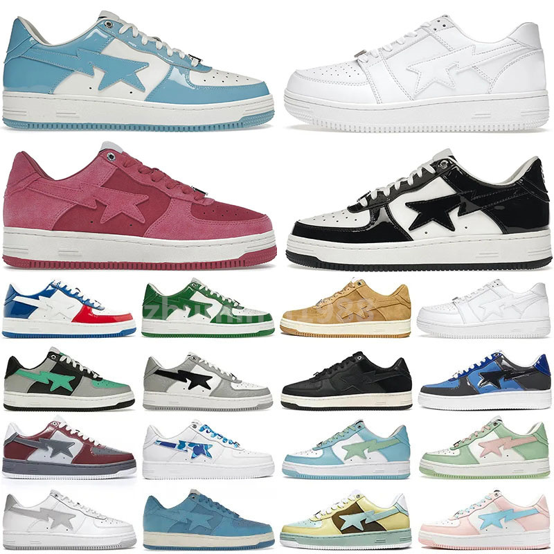 Sta Low Apes casual shoes men women Nigo France College Dropout Patent Leather white red blue black Paint beige suede Pastel Pink mens luxury designer sneakers Z26, Color 6
Sta Low Apes casual shoes men women Nigo France College Dropout Patent Leather white red blue black Paint beige suede Pastel Pink mens luxury designer sneakers Z26, Color 6