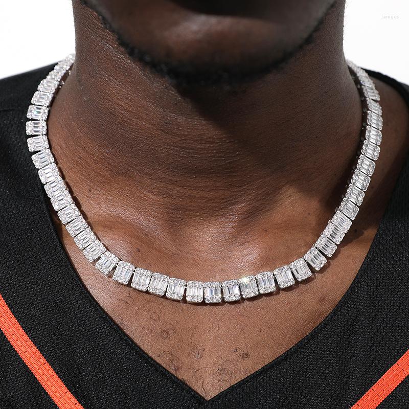 Chains 9mm Baguette Stone Prong Tennis Chain Necklace Mens Iced Out Bling CZ Necklaces Hip Hop Fashion Jewelry 18" 22"
Chains 9mm Baguette Stone Prong Tennis Chain Necklace Mens Iced Out Bling CZ Necklaces Hip Hop Fashion Jewelry 18" 22"