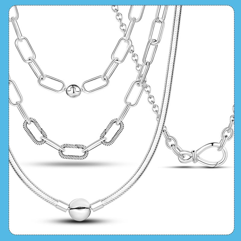 925 Sterling Silver Pandora's Charm Necklace, Suitable for Women's Thick Thick Chain Chain Necklace Jewelry Necklaces
925 Sterling Silver Pandora's Charm Necklace, Suitable for Women's Thick Thick Chain Chain Necklace Jewelry Necklaces